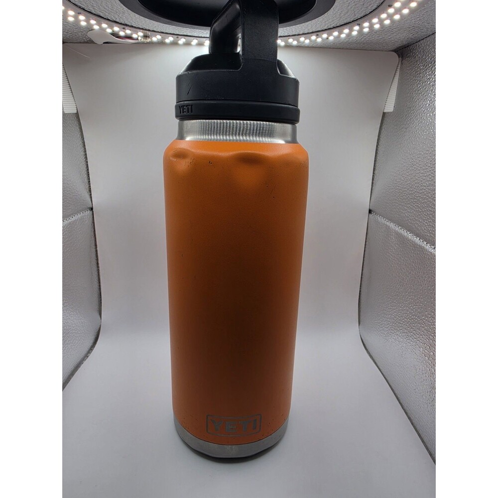 YETI Rambler 36 oz Water Bottle King Crab Orange Chug Cap Insulated